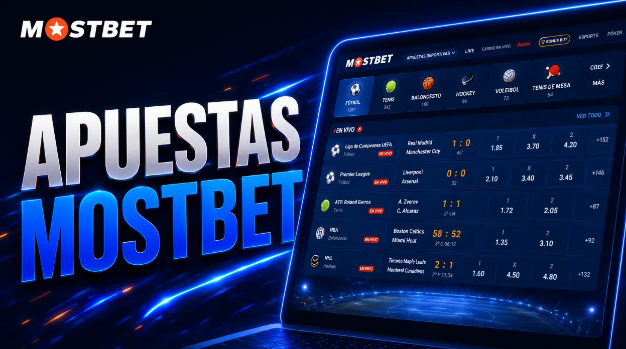 Mostbet apuestas para deportes y eventos en vivo